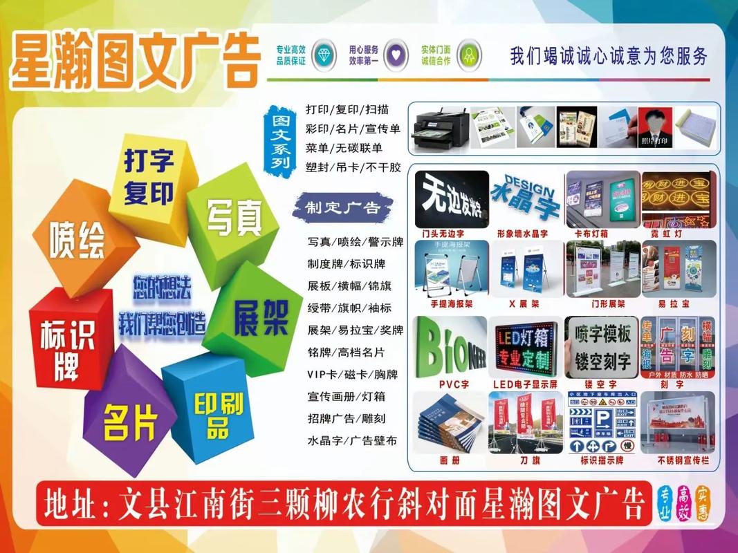 專業高效，服務至誠——文縣星瀚圖文廣告店歡迎您